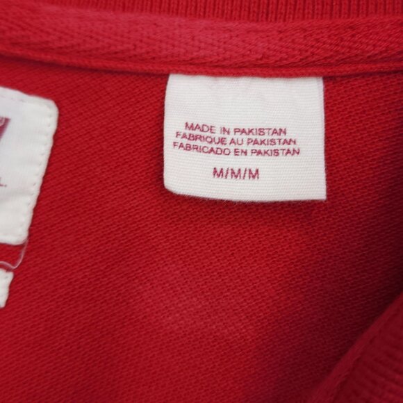 Levis Mens Red Polo Shirt Size Medium Standard Fit Cotton - Picture 8 of 9